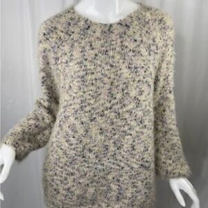 Lou & Grey Speckled Taupe Crewneck Sweater